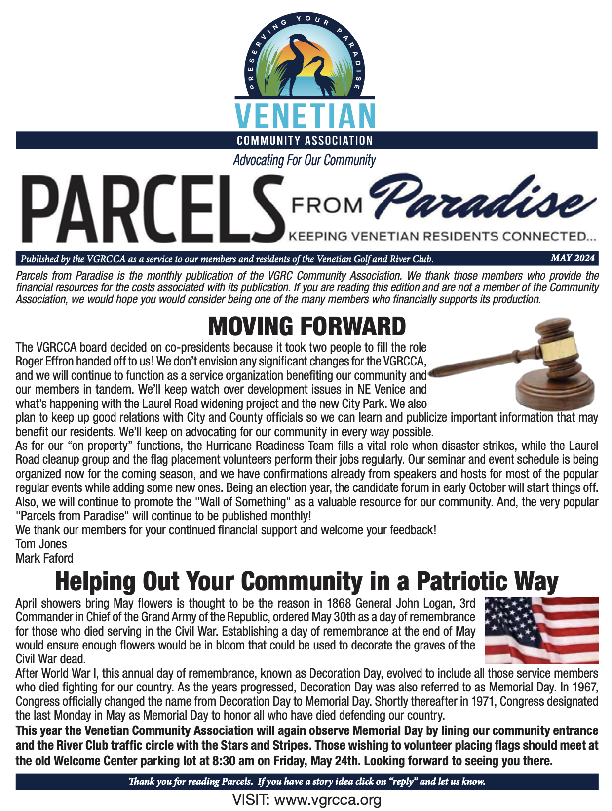 Parcels Newsletters Golf & River Club Community Association